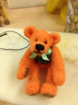 needle felted bear