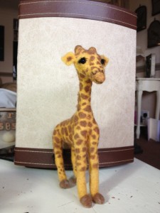 Needle felted giraffe 